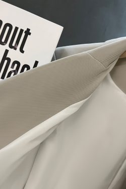 Women's Gray British Style Blazer, Trendy Small Suit Jacket for Spring & Autumn 2025, Chic Commuter Fashion