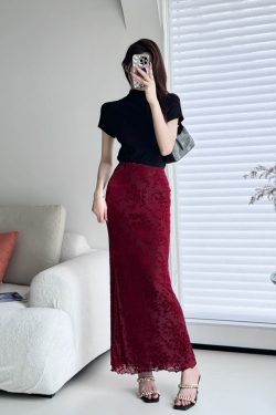 Women's Half-High Collar Ribbed Short Sleeve Top - Versatile Knitted Cotton Black Pullover for Spring/Summer 2025