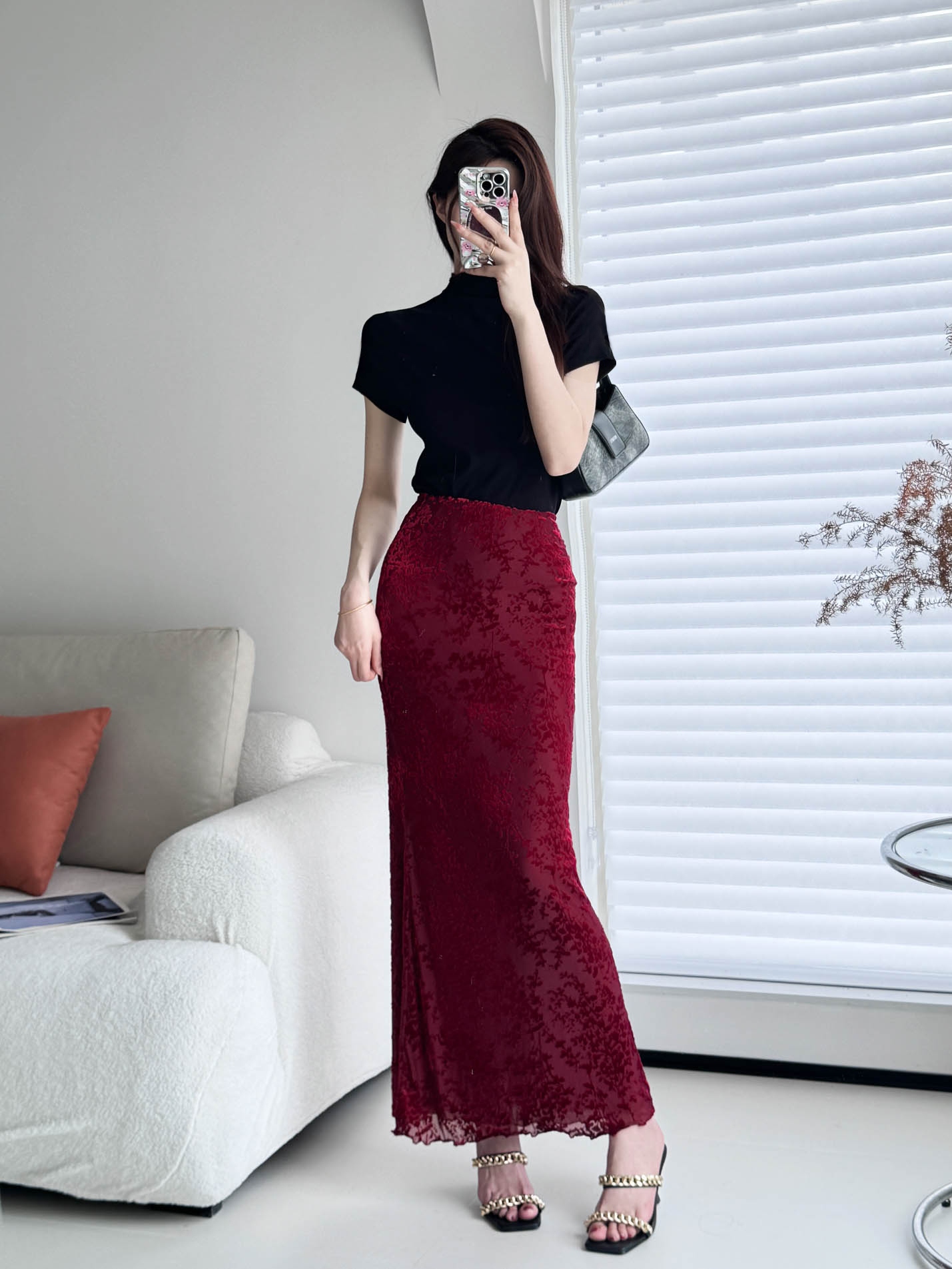 Women's Half-High Collar Ribbed Short Sleeve Top - Versatile Knitted Cotton Black Pullover for Spring/Summer 2025 Women's Half-High Collar Ribbed Short Sleeve Top - Versatile Knitted Cotton Black Pullover for Spring/Summer 2025