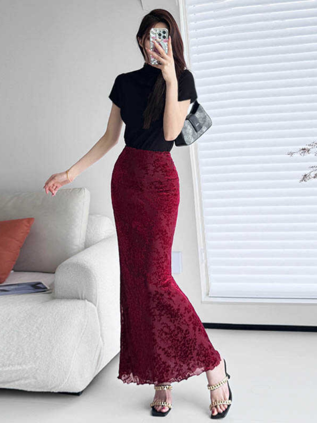 Women's Half-High Collar Ribbed Short Sleeve Top - Versatile Knitted Cotton Black Pullover for Spring/Summer 2025 Women's Half-High Collar Ribbed Short Sleeve Top - Versatile Knitted Cotton Black Pullover for Spring/Summer 2025