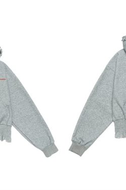 Women's Heartbeat Design Hooded Jacket - Spring Zippered Loose Fit Versatile Short Sweatshirt for Casual Y2K Style