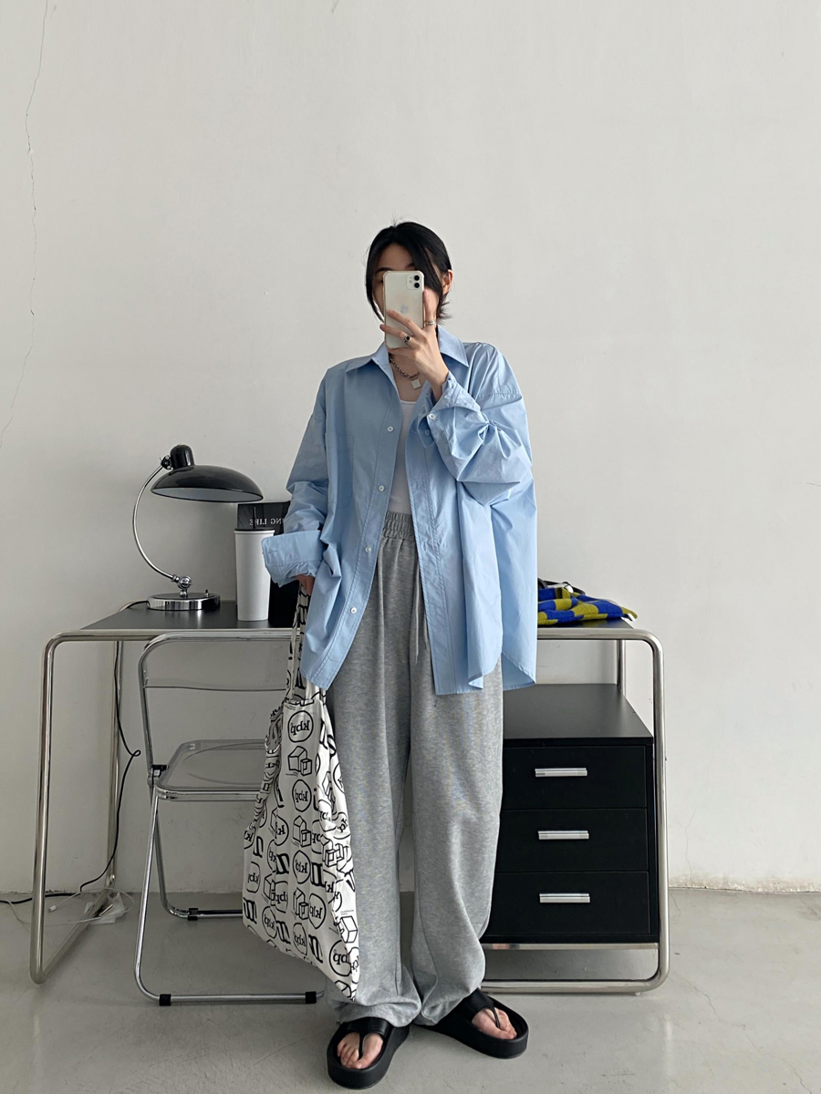 Women's High-End Casual Loose Long-Sleeve Shirt - Sun Grapefruit Cool Breeze Mid-Length Top for Spring/Summer Women's High-End Casual Loose Long-Sleeve Shirt - Sun Grapefruit Cool Breeze Mid-Length Top for Spring/Summer