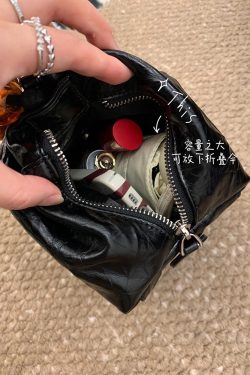 Women's High-End Textured Beaded Black Tote Crossbody Bag - 2024 Spring Summer Chinese Style Commuter Accessory