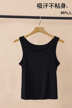 Women's Knitted Layering Vest, White Basic Camisole & Black Sleeveless Top - Trendy Summer Essentials for Chic Outfits