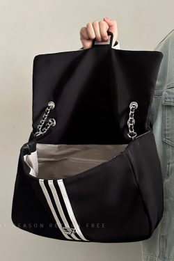 Women's Large Capacity Nylon Canvas Chain Tote Bag - 2024 New Commuting Crossbody Wanderer Style