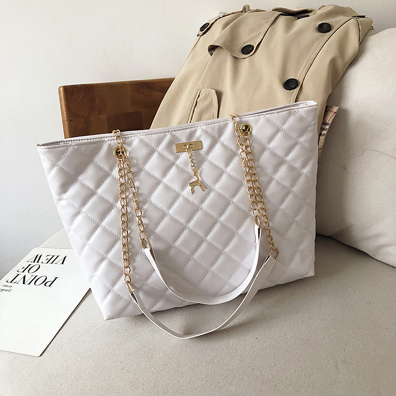 Women's Large Capacity Single-Shoulder Bag, Trendy 2025 Korean Style Crossbody with Embroidered Chain, Versatile Bucket Bag Women's Large Capacity Single-Shoulder Bag, Trendy 2025 Korean Style Crossbody with Embroidered Chain, Versatile Bucket Bag