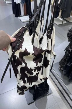 Women's Leopard Print Silk Satin Tote Bag - Large Capacity Fashionable Commuting Handbag for Shopping & Everyday Use