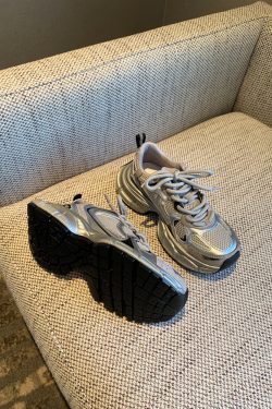 Women's Lightweight Breathable Mesh Lace-Up Dad Shoes - 2025 New Thick-Soled Sports Leisure Footwear for Comfort and Style