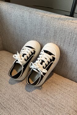 Women's Little White Lace-Up Sneakers - 2025 Trendy Ugly Cute Genuine Leather Casual Shoes with Thick Sole and Height-Increasing Design