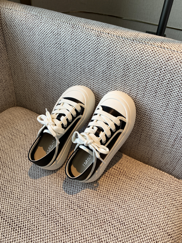 Women's Little White Lace-Up Sneakers - 2025 Trendy Ugly Cute Genuine Leather Casual Shoes with Thick Sole and Height-Increasing Design Women's Little White Lace-Up Sneakers - 2025 Trendy Ugly Cute Genuine Leather Casual Shoes with Thick Sole and Height-Increasing Design