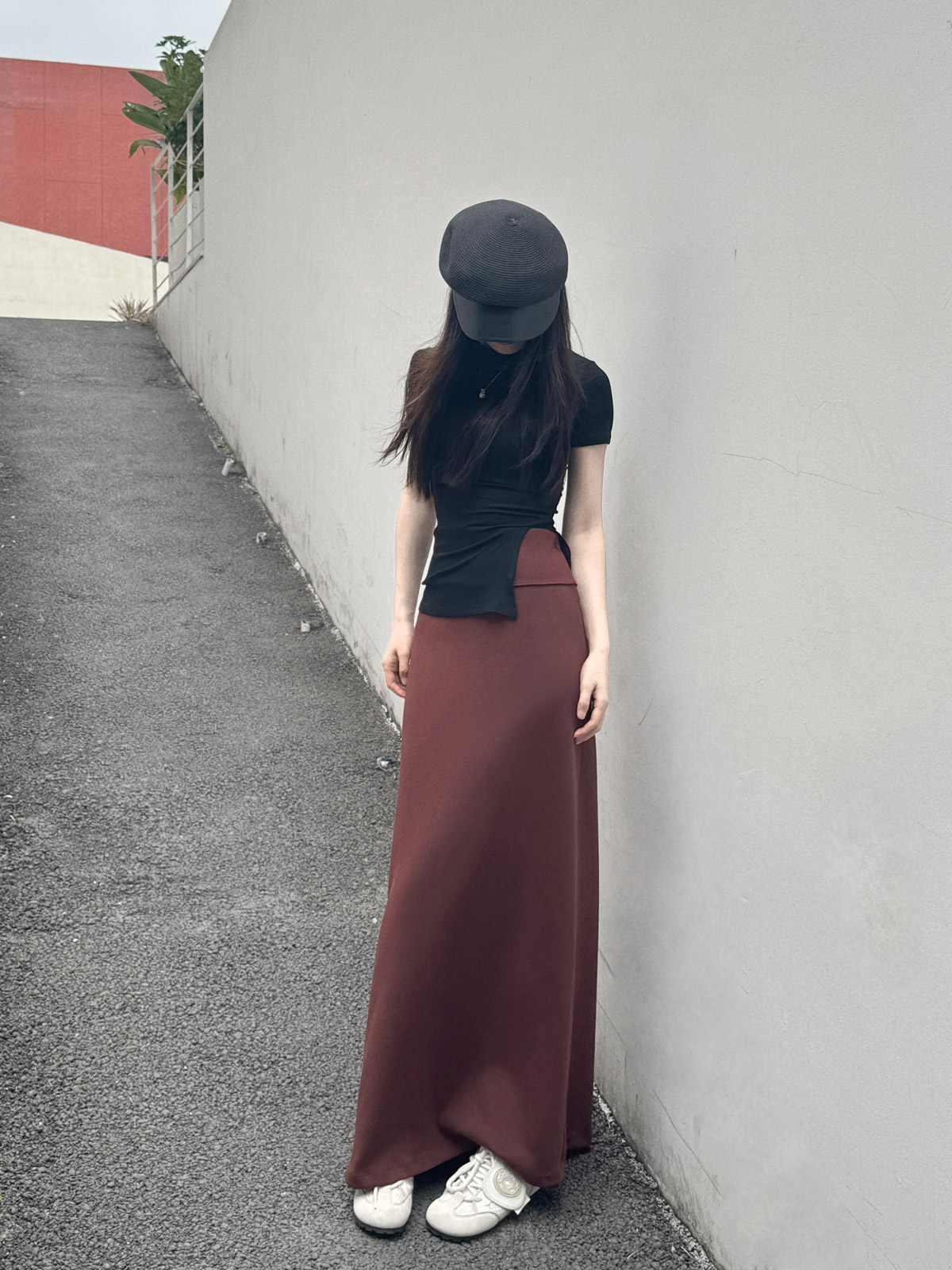 Women's Long High-Waisted A-Line Skirt, Slimming Floor-Length Liquid Ammonia Cotton, Summer Fashion, Elegant Style Women's Long High-Waisted A-Line Skirt, Slimming Floor-Length Liquid Ammonia Cotton, Summer Fashion, Elegant Style