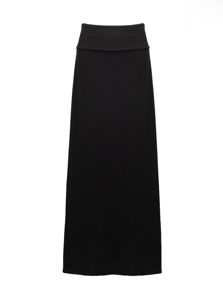 Women's Long High-Waisted A-Line Skirt, Slimming Floor-Length Liquid Ammonia Cotton, Summer Fashion, Elegant Style Women's Long High-Waisted A-Line Skirt, Slimming Floor-Length Liquid Ammonia Cotton, Summer Fashion, Elegant Style