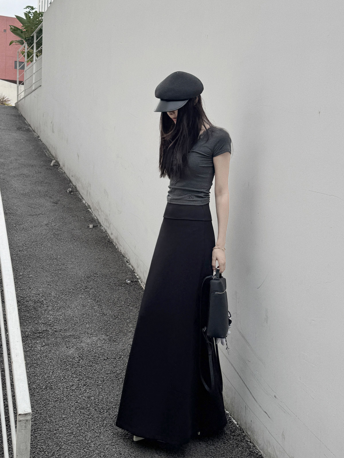 Women's Long High-Waisted A-Line Skirt, Slimming Floor-Length Liquid Ammonia Cotton, Summer Fashion, Elegant Style Women's Long High-Waisted A-Line Skirt, Slimming Floor-Length Liquid Ammonia Cotton, Summer Fashion, Elegant Style