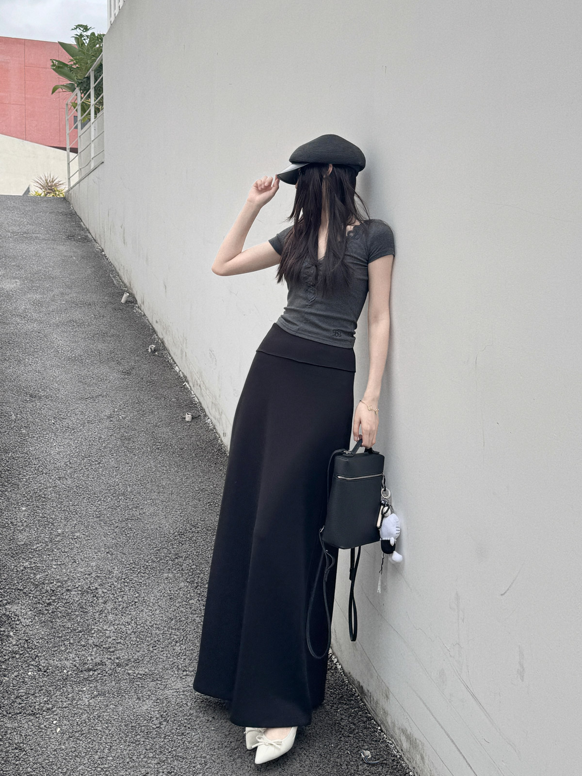 Women's Long High-Waisted A-Line Skirt, Slimming Floor-Length Liquid Ammonia Cotton, Summer Fashion, Elegant Style Women's Long High-Waisted A-Line Skirt, Slimming Floor-Length Liquid Ammonia Cotton, Summer Fashion, Elegant Style