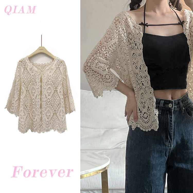 Women's Long Sleeve Sun Protection Shirt Jacket - Summer Knit Lace Cover-Up, Lightweight Shawl Top for Skirts and Dresses Women's Long Sleeve Sun Protection Shirt Jacket - Summer Knit Lace Cover-Up, Lightweight Shawl Top for Skirts and Dresses