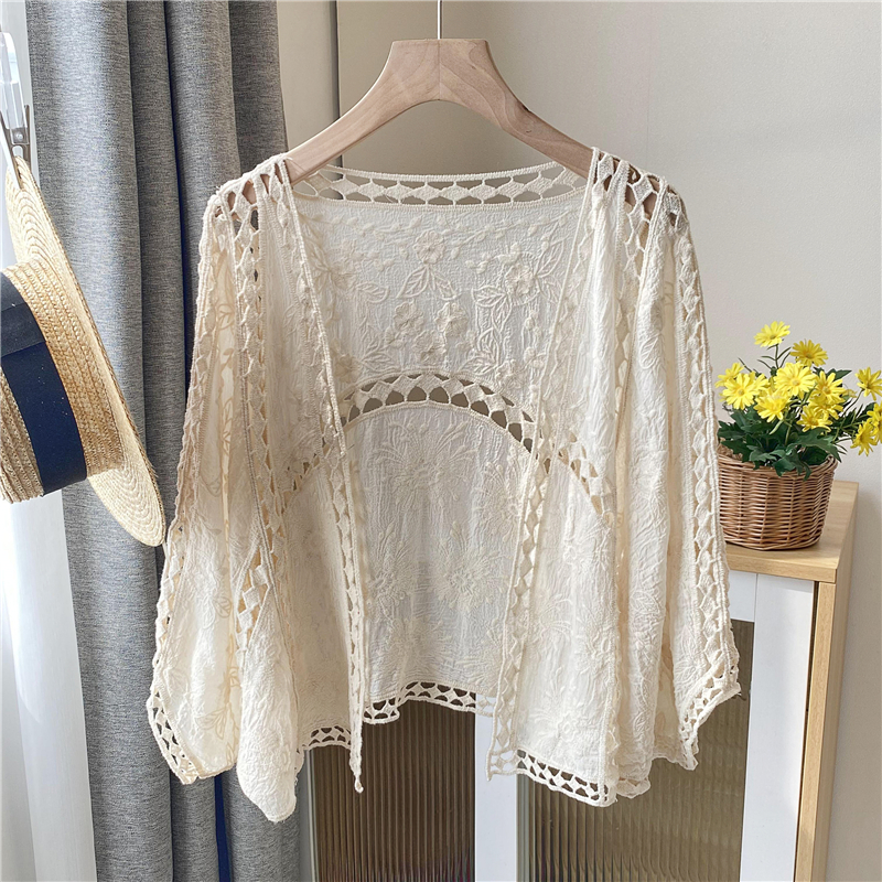 Women's Long Sleeve Sun Protection Shirt Jacket - Summer Knit Lace Cover-Up, Lightweight Shawl Top for Skirts and Dresses Women's Long Sleeve Sun Protection Shirt Jacket - Summer Knit Lace Cover-Up, Lightweight Shawl Top for Skirts and Dresses