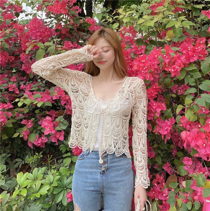 Women's Long Sleeve Sun Protection Shirt Jacket - Summer Knit Lace Cover-Up, Lightweight Shawl Top for Skirts and Dresses Women's Long Sleeve Sun Protection Shirt Jacket - Summer Knit Lace Cover-Up, Lightweight Shawl Top for Skirts and Dresses