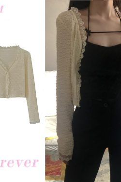 Women's Long Sleeve Sun Protection Shirt Jacket - Summer Knit Lace Cover-Up, Lightweight Shawl Top for Skirts and Dresses