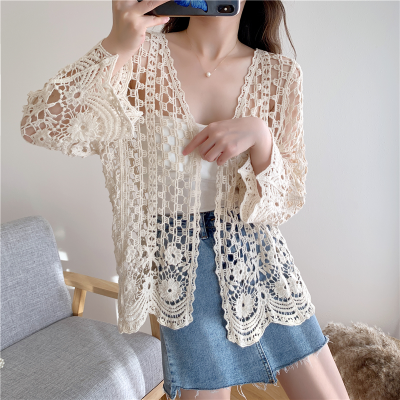 Women's Long Sleeve Sun Protection Shirt Jacket - Summer Knit Lace Cover-Up, Lightweight Shawl Top for Skirts and Dresses Women's Long Sleeve Sun Protection Shirt Jacket - Summer Knit Lace Cover-Up, Lightweight Shawl Top for Skirts and Dresses