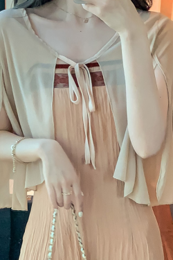 Women's Long Sleeve Sun Protection Shirt Jacket - Summer Knit Lace Cover-Up, Lightweight Shawl Top for Skirts and Dresses