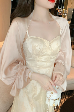 Women's Long Sleeve Sun Protection Shirt Jacket - Summer Knit Lace Cover-Up, Lightweight Shawl Top for Skirts and Dresses