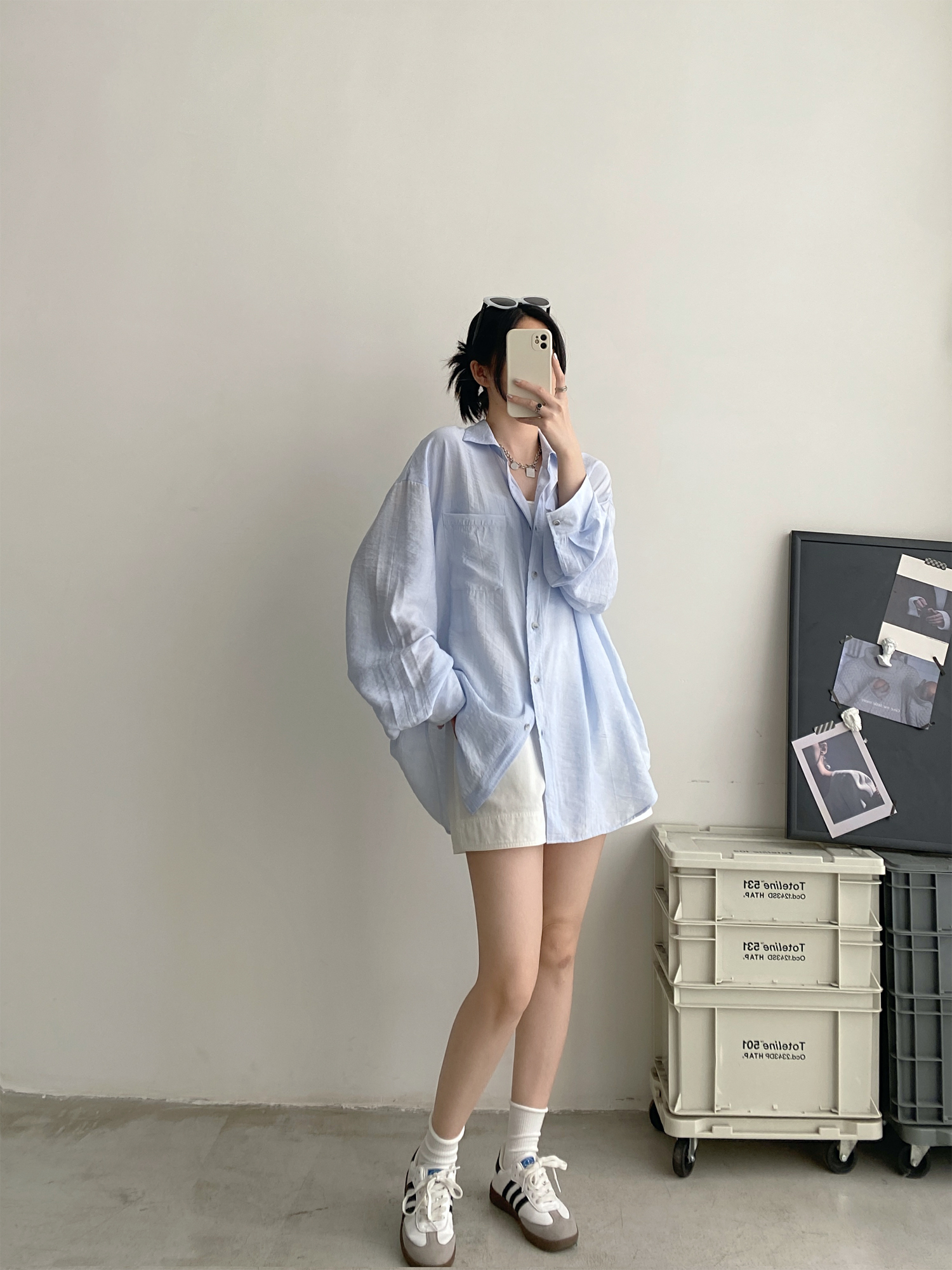 Women's Long Sleeve Tie-Dye Shirt with Lapel, Sun Grapefruit Summer Texture, Elegant Loose Fit, Casual Sun-Protective Style Women's Long Sleeve Tie-Dye Shirt with Lapel, Sun Grapefruit Summer Texture, Elegant Loose Fit, Casual Sun-Protective Style