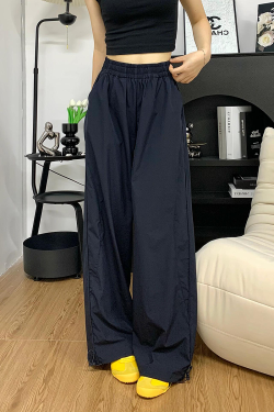 Women's Loose Fit Cargo Pants - Thin, Quick-Dry, Straight-Leg, Wide-Leg Casual Sports Pants for Summer 2025, Versatile American Style
