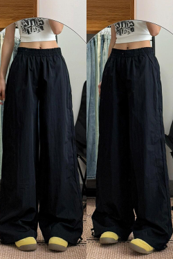 Women's Loose Fit Cargo Pants - Thin, Quick-Dry, Straight-Leg, Wide-Leg Casual Sports Pants for Summer 2025, Versatile American Style