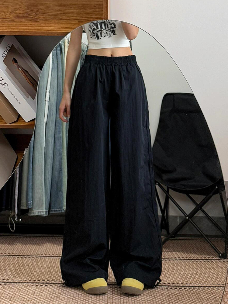 Women's Loose Fit Cargo Pants - Thin, Quick-Dry, Straight-Leg, Wide-Leg Casual Sports Pants for Summer 2025, Versatile American Style Women's Loose Fit Cargo Pants - Thin, Quick-Dry, Straight-Leg, Wide-Leg Casual Sports Pants for Summer 2025, Versatile American Style