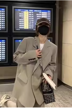 Women's Loose Korean-Style Blazer Suit Set for Autumn 2025, Casual Professional Fashion Wear