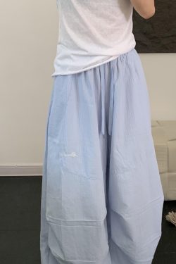 Women’s Loose Straight Wide-Leg Striped Casual Sports Pants - Summer Dance Jazz Pants in American Work Style