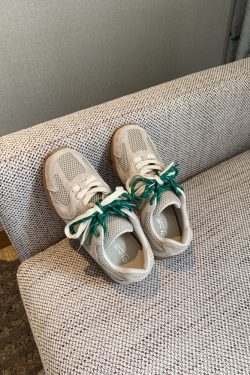 Women's Low-Top Flat Sole Suede and Mesh Casual Sports Shoes - Breathable Comfort for Everyday Style 2025