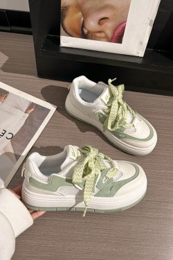 Women's Mesh Breathable Thick-Soled Board Shoes - 2025 Summer Trendy Versatile White Sneakers for Casual Style
