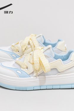 Women's Mesh Breathable Thick-Soled Board Shoes - 2025 Summer Trendy Versatile White Sneakers for Casual Style