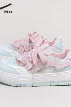 Women's Mesh Breathable Thick-Soled Board Shoes - 2025 Summer Trendy Versatile White Sneakers for Casual Style