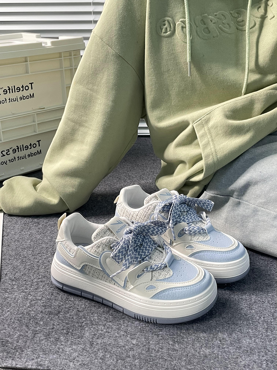 Women's Mesh Breathable Thick-Soled Board Shoes - 2025 Summer Trendy Versatile White Sneakers for Casual Style Women's Mesh Breathable Thick-Soled Board Shoes - 2025 Summer Trendy Versatile White Sneakers for Casual Style