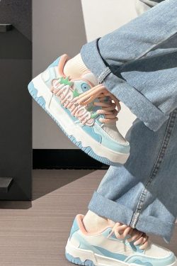 Women's Mesh Dopamine Board Shoes with Ice Cream Sole - Breathable Soft Bottom Sports Shoes for Summer Fun