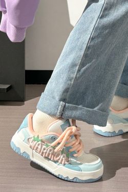 Women's Mesh Dopamine Board Shoes with Ice Cream Sole - Breathable Soft Bottom Sports Shoes for Summer Fun