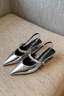 Women's Mid-Heel Open-Toe Sandals - 2025 Summer One-Strap Backless Design for Skirts - Trendy Fashion Footwear