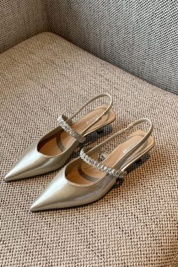 Women's Mid-Heel Open-Toe Sandals - 2025 Summer One-Strap Backless Design for Skirts - Trendy Fashion Footwear