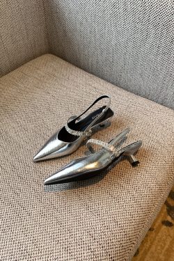 Women's Mid-Heel Open-Toe Sandals - 2025 Summer One-Strap Backless Design for Skirts - Trendy Fashion Footwear