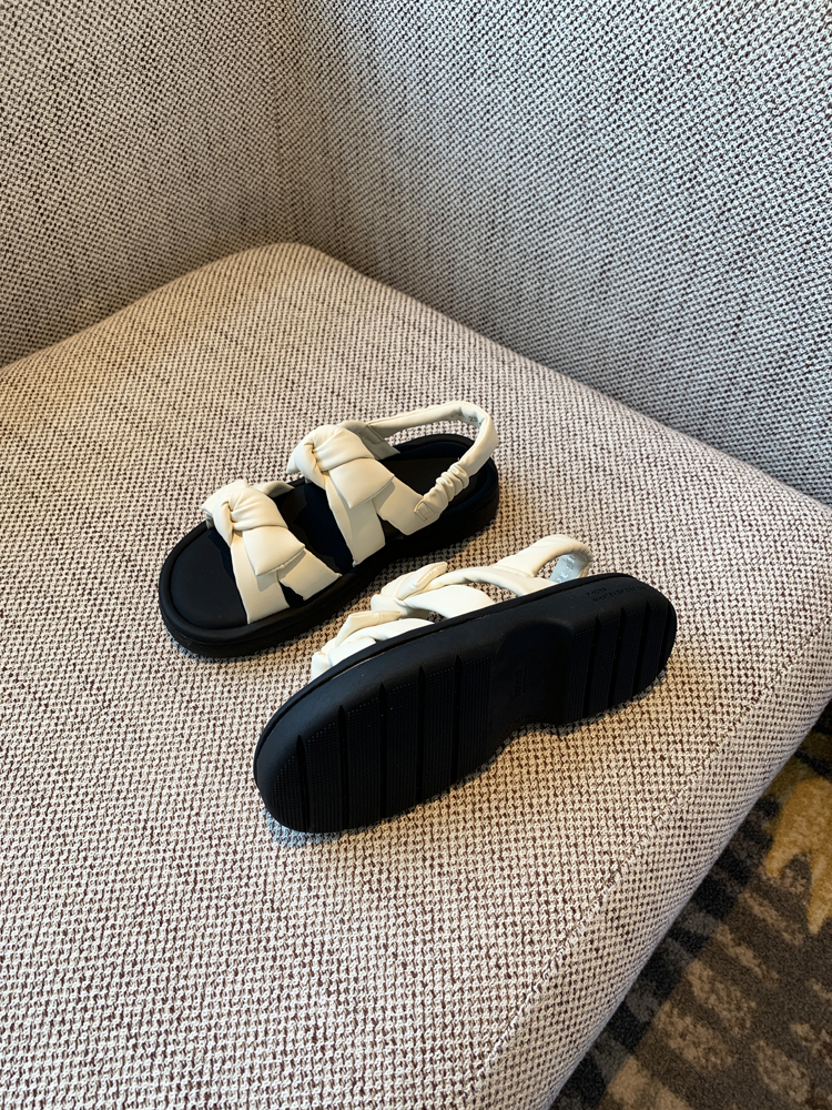 Women's Open-Toe Sandals 2025 Summer Korean Style Sweet Bow Thick-Soled Roman Shoes Women's Open-Toe Sandals 2025 Summer Korean Style Sweet Bow Thick-Soled Roman Shoes