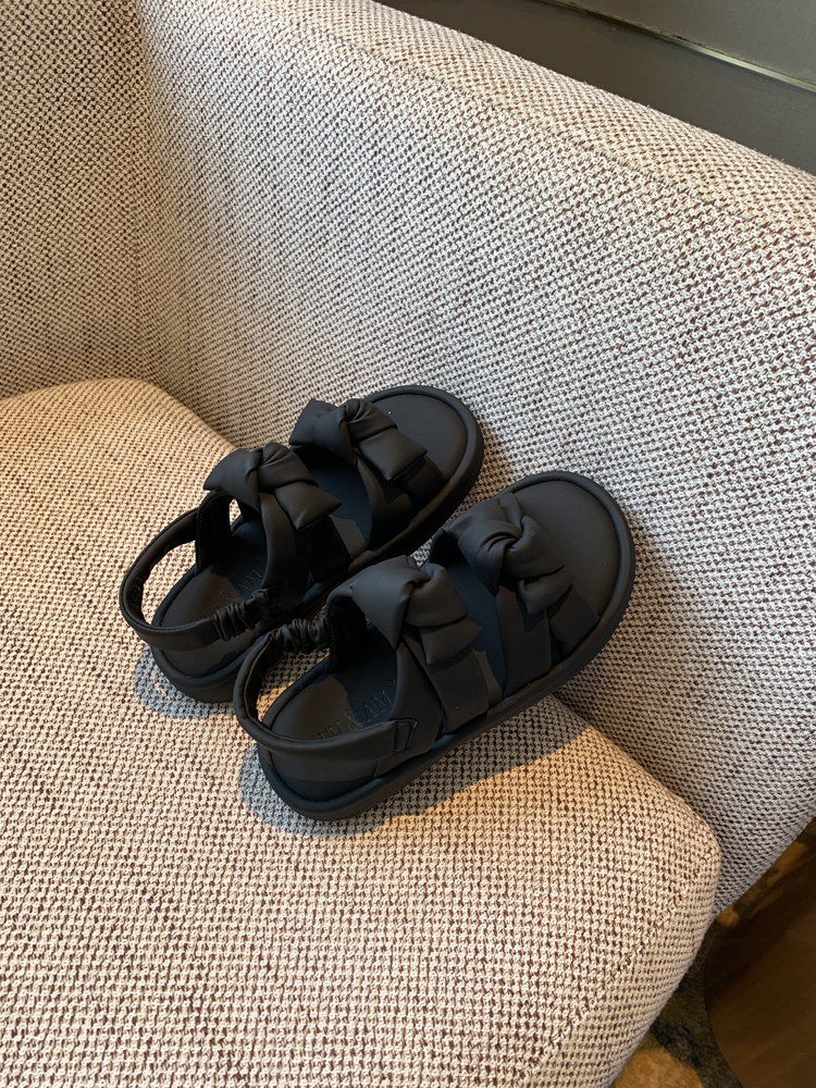 Women's Open-Toe Sandals 2025 Summer Korean Style Sweet Bow Thick-Soled Roman Shoes Women's Open-Toe Sandals 2025 Summer Korean Style Sweet Bow Thick-Soled Roman Shoes