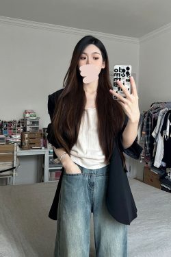 Women's Oversized Black Suit Jacket, Casual Loose Fit Blazer, High-End Feel, Plus Size, Spring Autumn 2025 Fashion