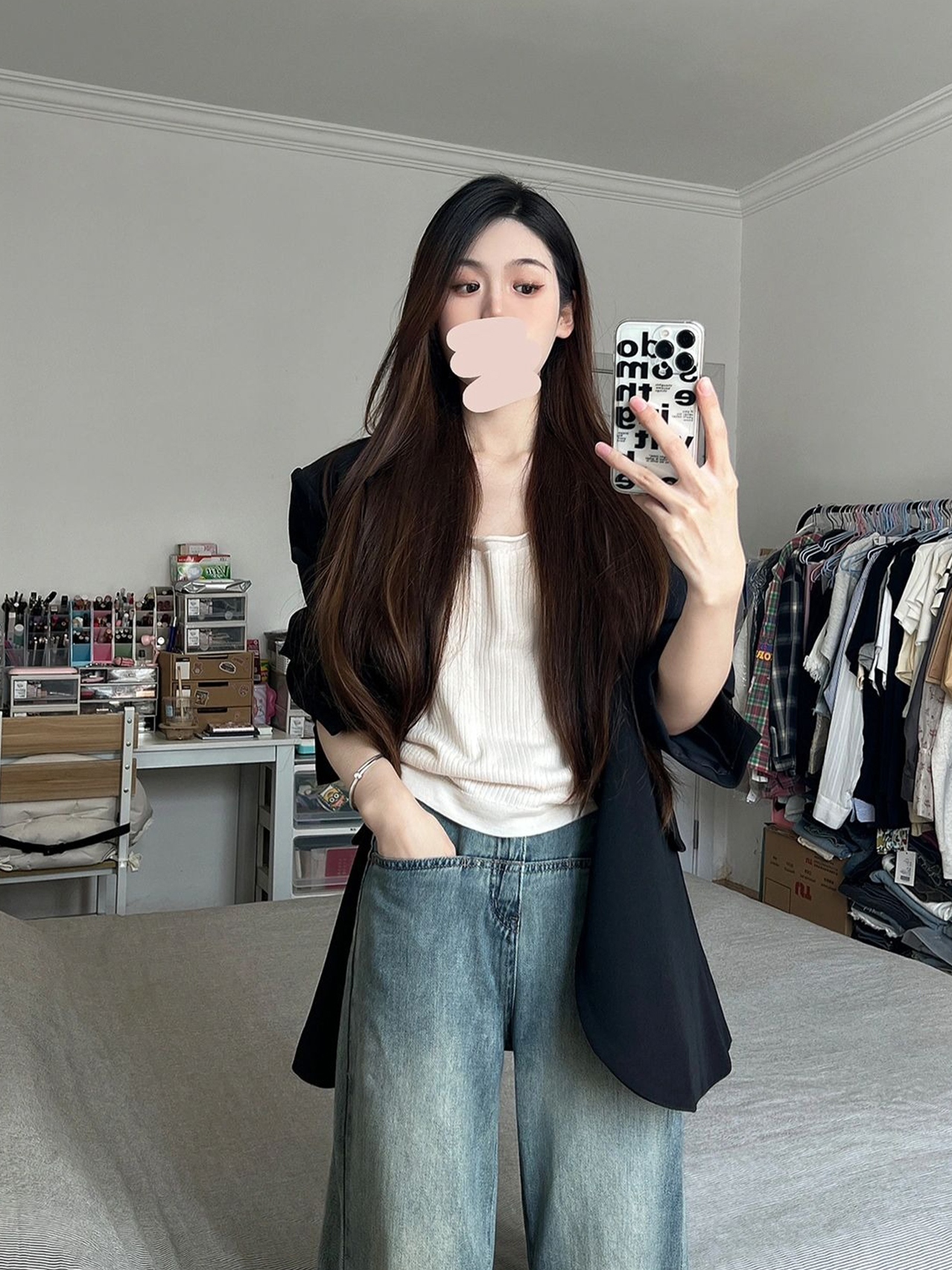 Women's Oversized Black Suit Jacket, Casual Loose Fit Blazer, High-End Feel, Plus Size, Spring Autumn 2025 Fashion Women's Oversized Black Suit Jacket, Casual Loose Fit Blazer, High-End Feel, Plus Size, Spring Autumn 2025 Fashion