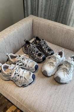 Women's Paris Lace-Up Thick-Soled Dad Shoes - Spring 2025 Casual Round Toe Sneakers, Y2K Trendy Sports Footwear