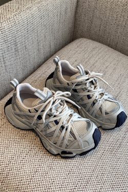 Women's Paris Lace-Up Thick-Soled Dad Shoes - Spring 2025 Casual Round Toe Sneakers, Y2K Trendy Sports Footwear