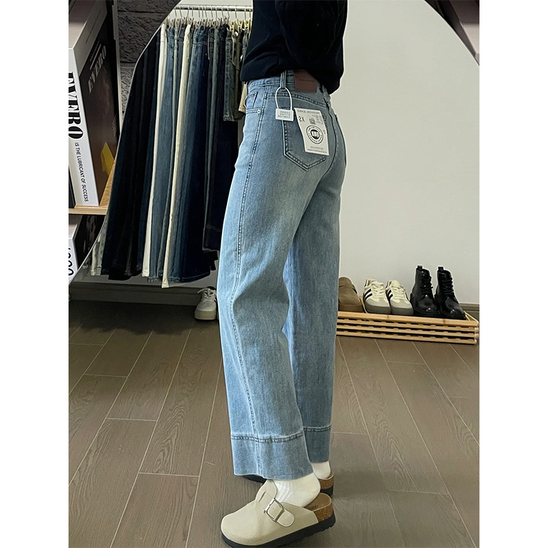 Women's Petite Plus Size Summer Slim Fit Loose Straight Nine-Point Jeans for Curvy Style Women's Petite Plus Size Summer Slim Fit Loose Straight Nine-Point Jeans for Curvy Style