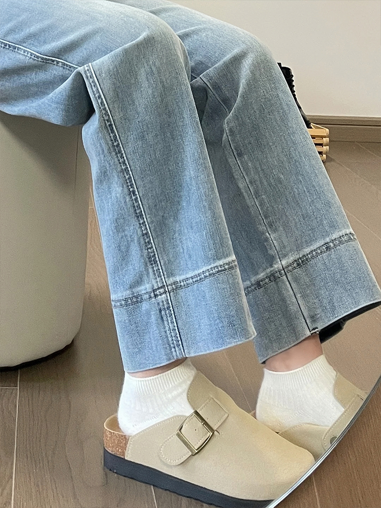 Women's Petite Plus Size Summer Slim Fit Loose Straight Nine-Point Jeans for Curvy Style Women's Petite Plus Size Summer Slim Fit Loose Straight Nine-Point Jeans for Curvy Style