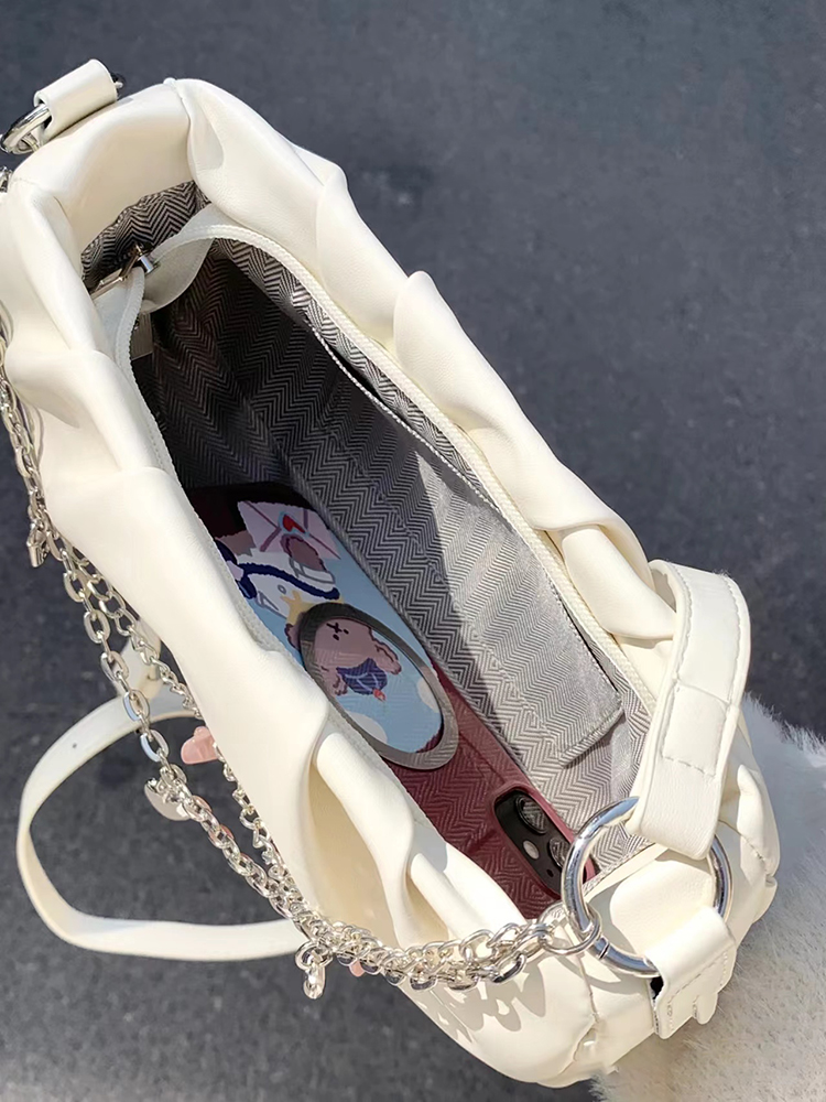 Women's Pleated Cloud Square Tote Bag - 2023 Summer Crossbody Underarm Bag, Versatile Fashion Accessory Women's Pleated Cloud Square Tote Bag - 2023 Summer Crossbody Underarm Bag, Versatile Fashion Accessory